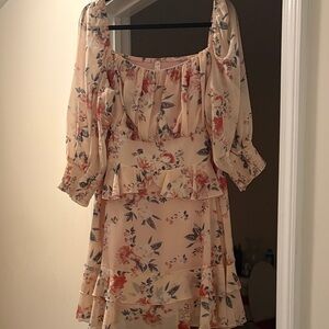 Chic Floral Long Sleeve Dress